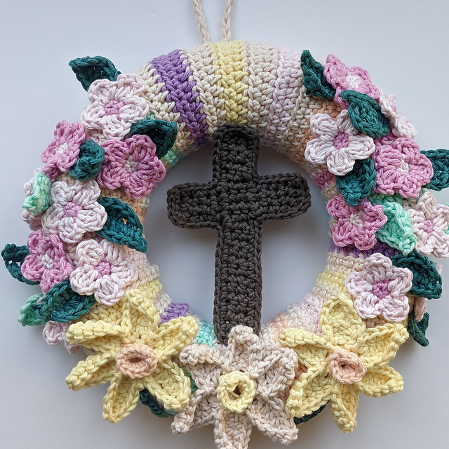 Easter Cross Wreath