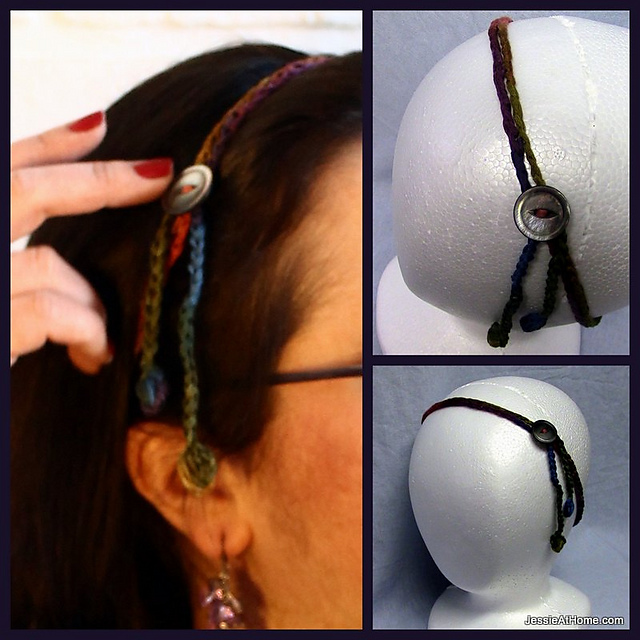Simple Hair Tie Back with Button