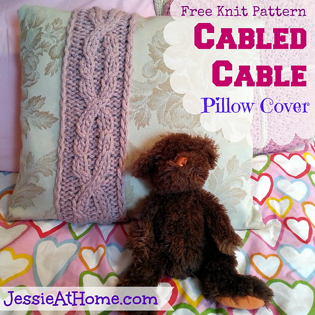 Cabled Cable Pillow Inset