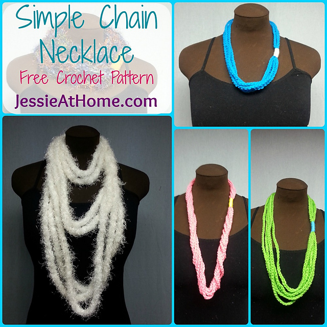 Simple Chain Patterns Ravelry: Simple Chain Stitch Necklace pattern by Jessie Rayot