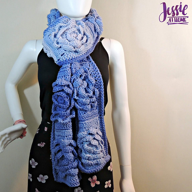 Flower Granny Square Bloom Scarf