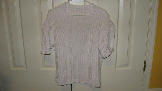 Cabled Cotton Pullover