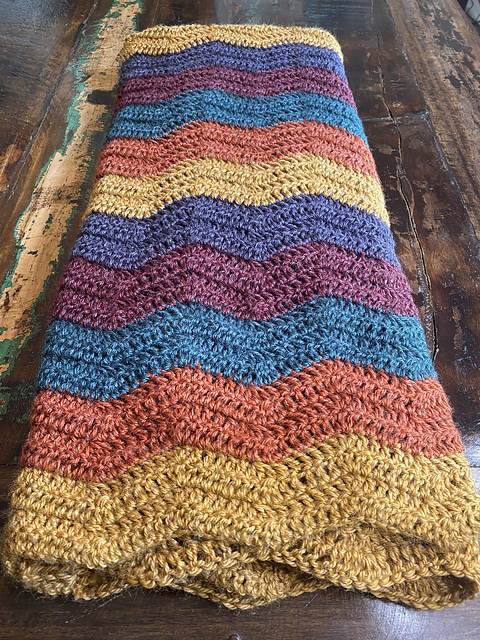 Ravelry: Fall Dreams Ripple Throw pattern by Joni Griego