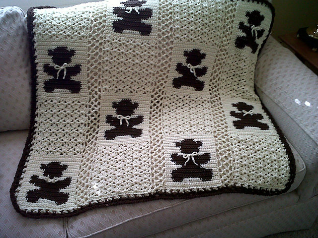 Ravelry: Teddy Bear Block Blanket pattern by Kim Biddix