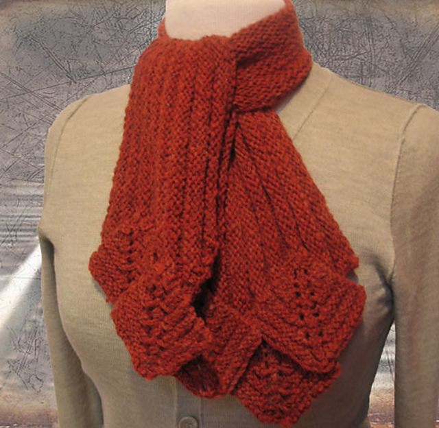 Limestone Scarf Stitch Red
