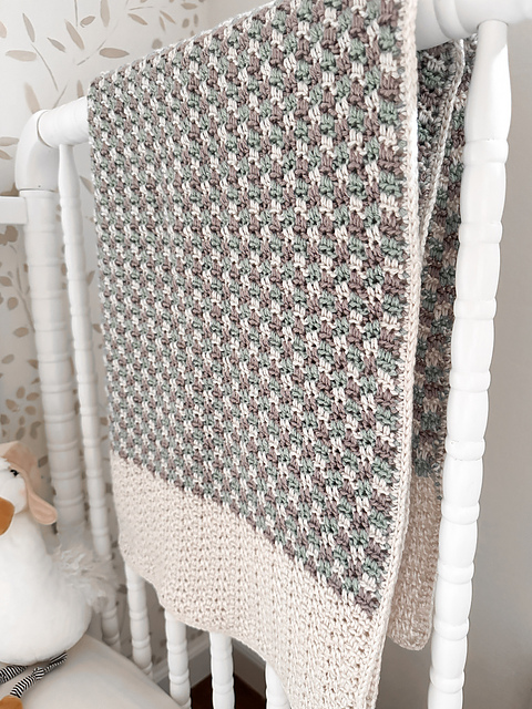 Pea Pod Plaid Baby Blanket