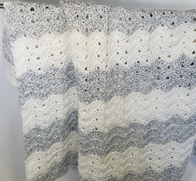 Fancy Ripple Baby Afghan