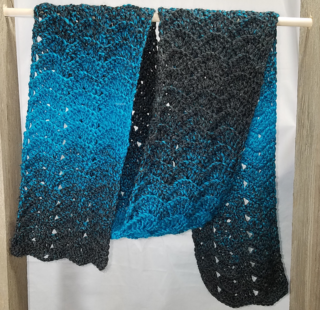 Fancy Ripple 1 Skein Scarf