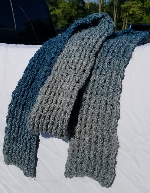 Ribbed Crochet Scarf