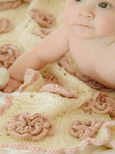 Flower cot blanket