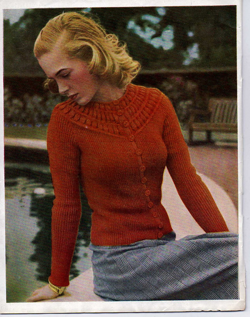 A Warm Jacket with an Unusual Bubble-Stitch Yoke