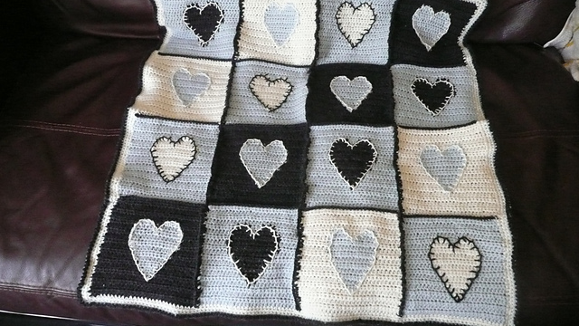 Alpaca Heart Blanket