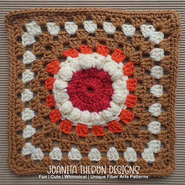 Puff Flower Granny Square