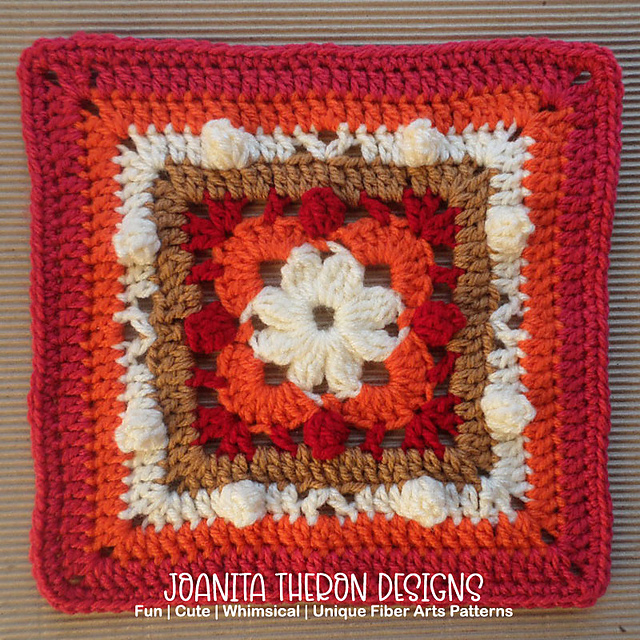 Popcorns And Flower Square