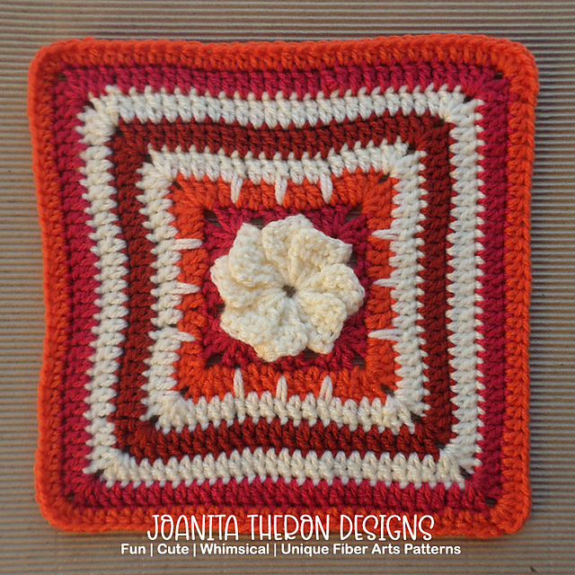 Ruffled Flower Square