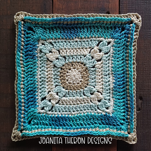 Aquanetta Afghan Square