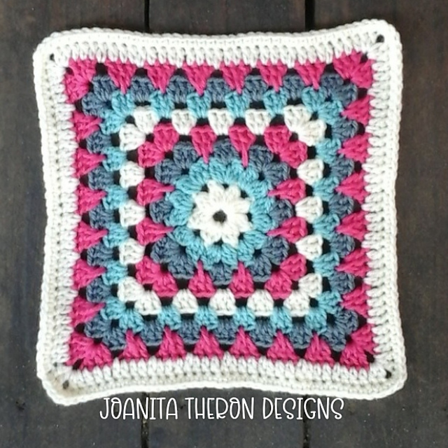Spiked Flower Granny Square