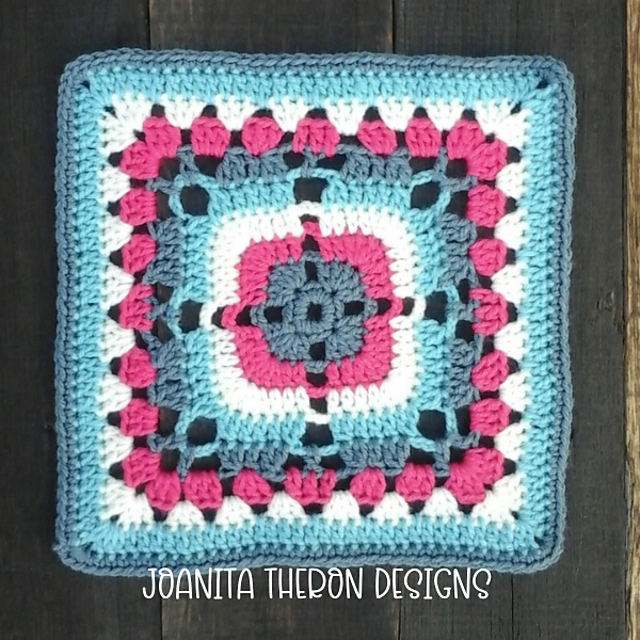 Four Heart Petal Granny Square
