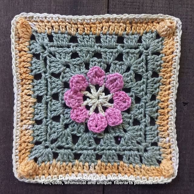Hip Daisy In A Granny Square