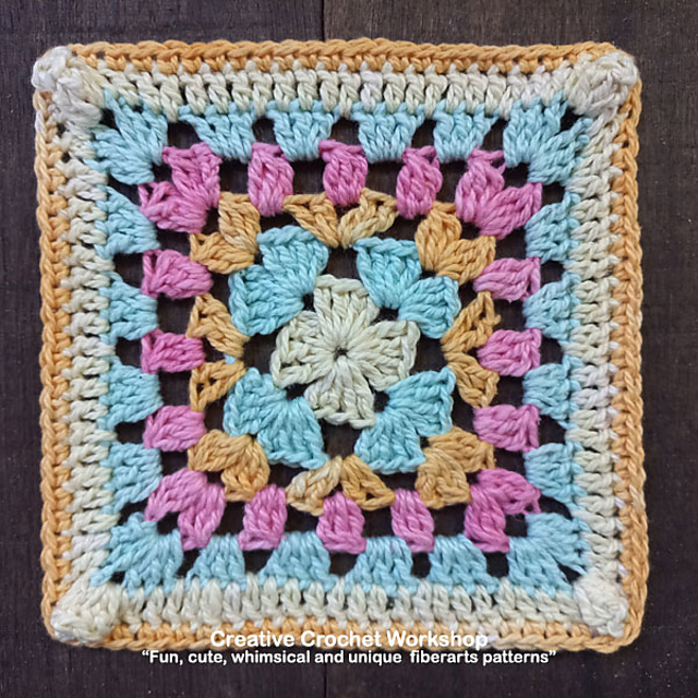 Hip Anemone Again Granny Square