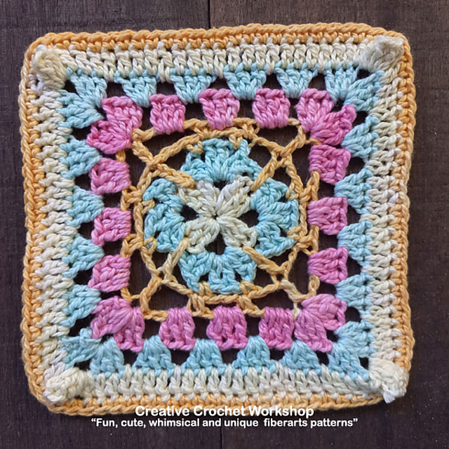 Hip Web Flower Granny Square