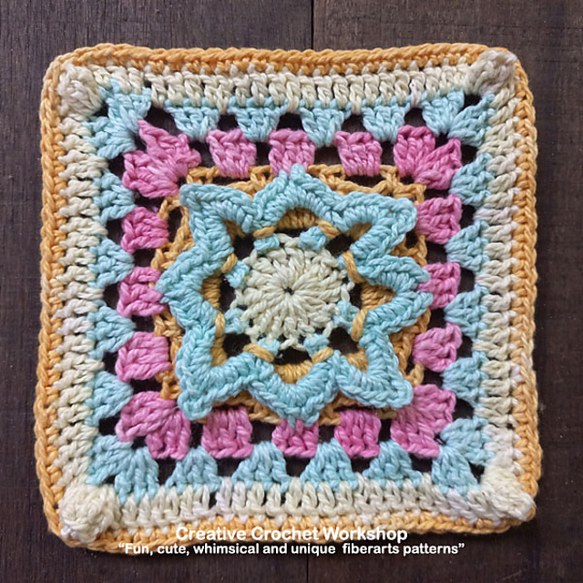 Hip 8 Point Flower Granny Square