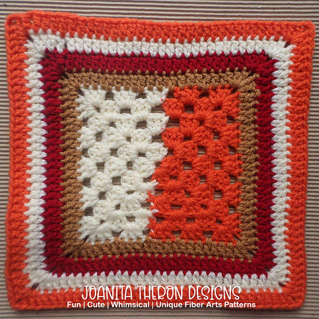 Granny Halves In A Square