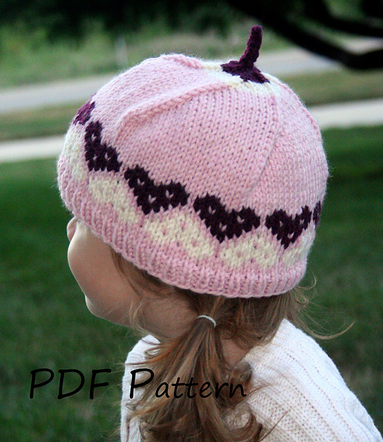 Pink Heart Baby Hat