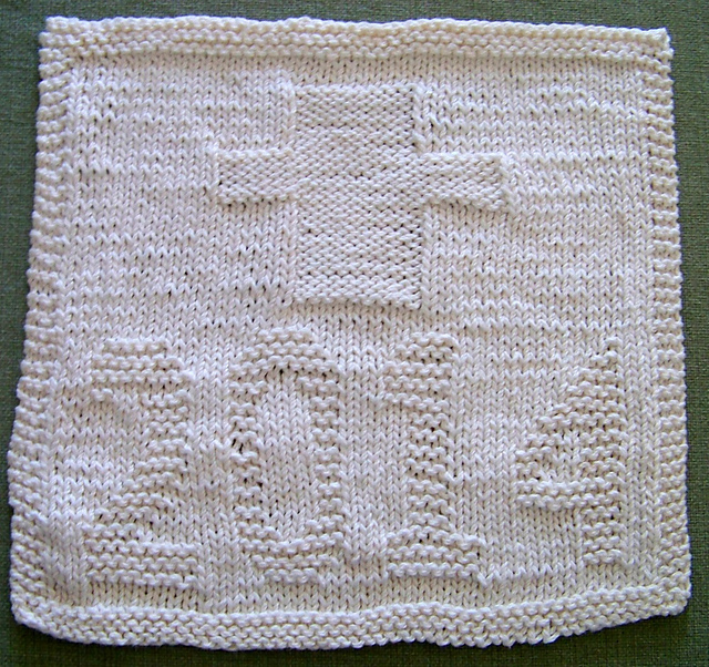 Kitchen Dishcloth ~ 2014 with Cross