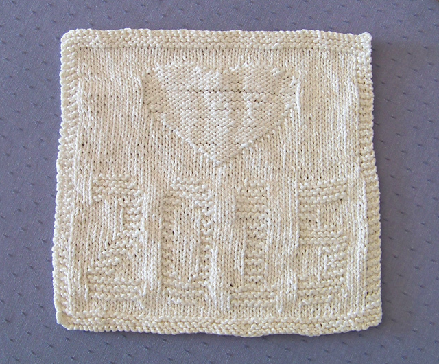 Kitchen Dishcloth ~ 2015 with Heart