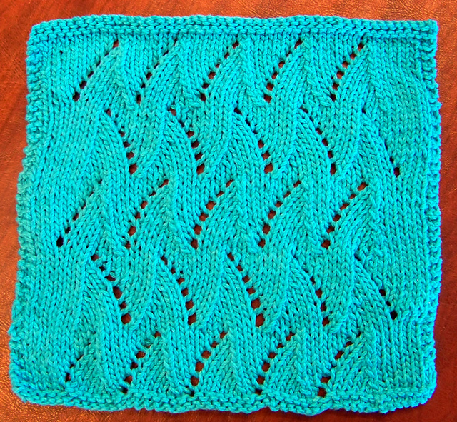 Kitchen Dishcloth ~ Eyelet Flame Chevron