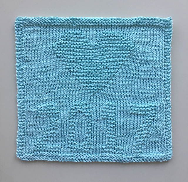 Dishcloth ~ 2017 With Heart