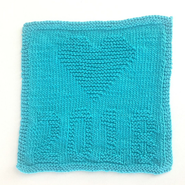 Dishcloth ~ 2018 With Heart