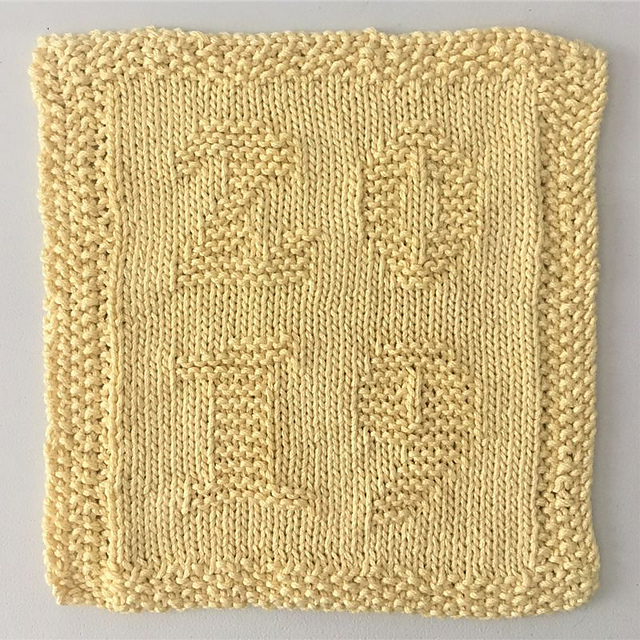 Dishcloth ~ 2019 With Seed Stitch Border