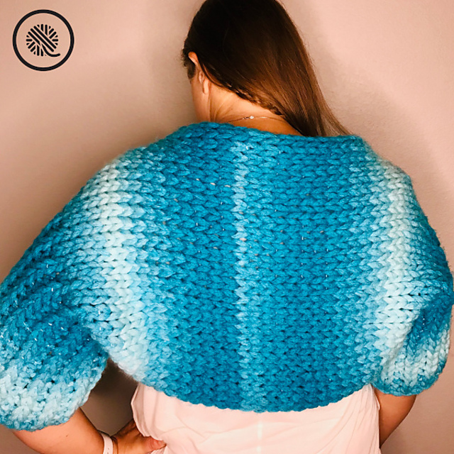 Finger Knit Bolero Shrug