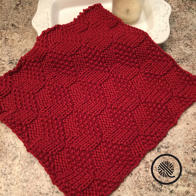 Tumbling Moss Blocks Washcloth