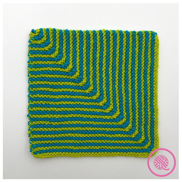 Striped Mitered Square