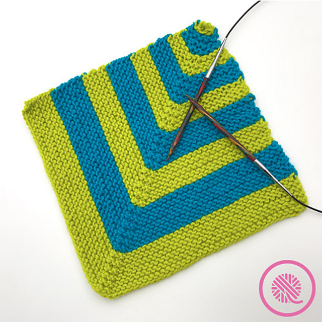Bold Striped Mitered Square