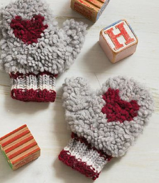 Heart In Hand Buff Mittens for a Child