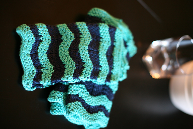 Waves and Stars: Knitted Napkins