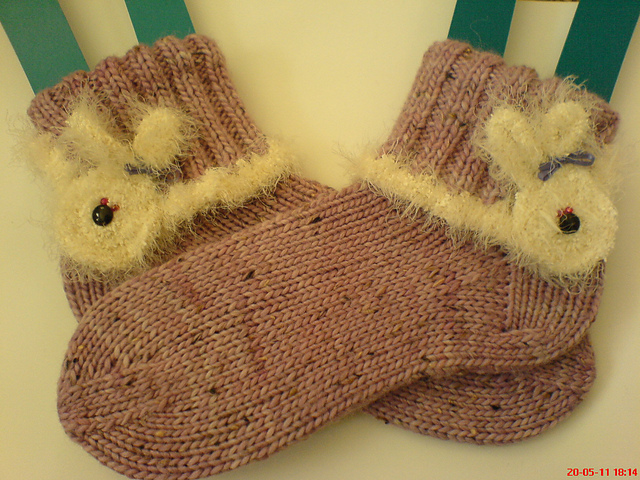 Cute as a Bunny Cuffed Socks