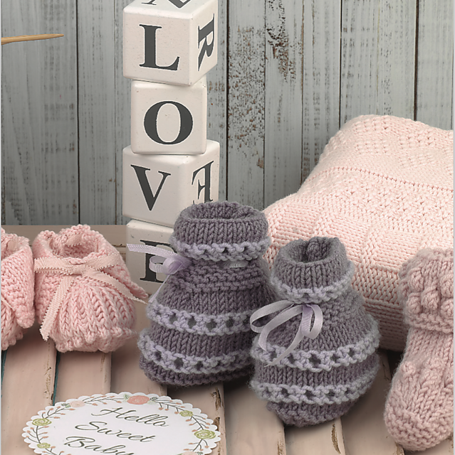 Lilac Lace Booties