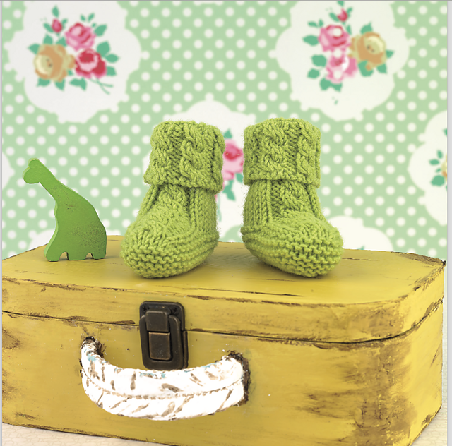Cable Cuff Booties