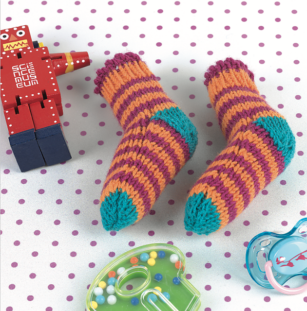 Stripy Picot Socks