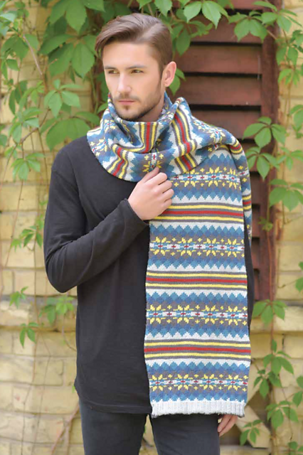 Snowflake Fair Isle Scarf