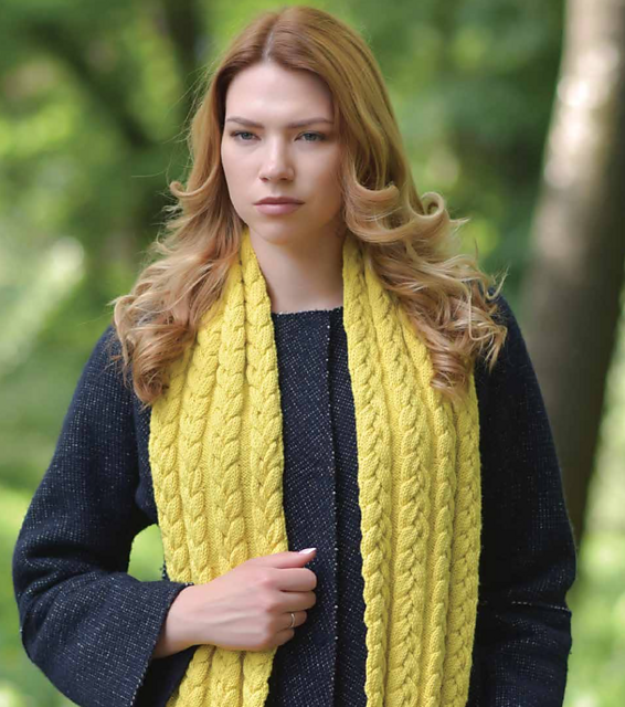 Cable Plaited Scarf