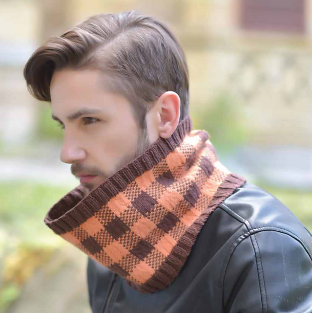 Checker Fair Isle Cowl