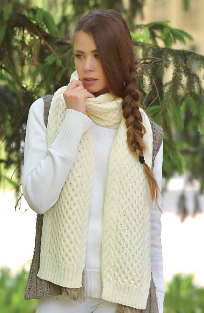 Aran Style Scarf