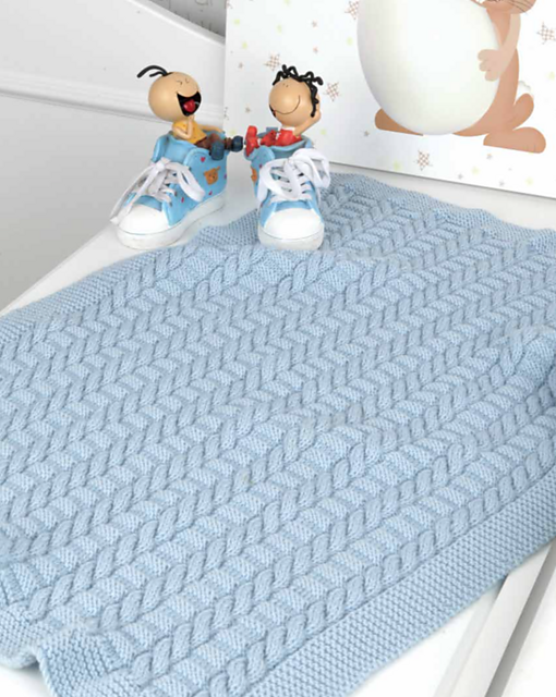Cable and Ridge Stitch Blanket