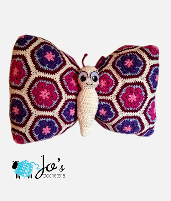 Tess the African Flower Butterfly Pillow